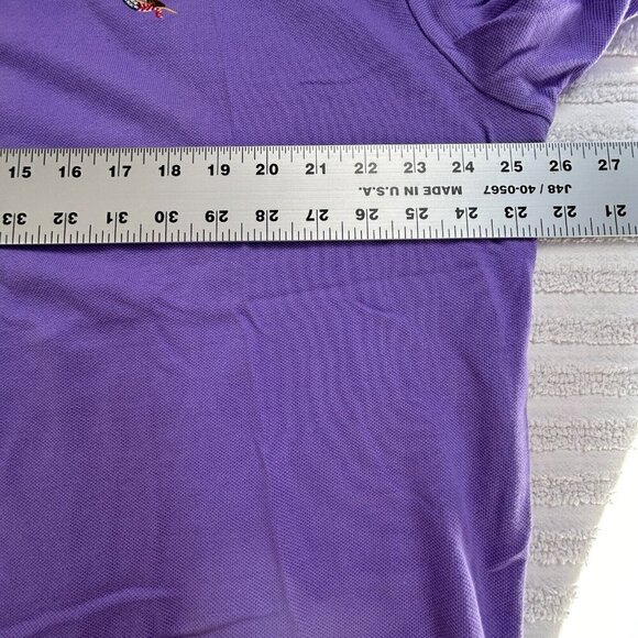 American Living Polo Shirt Mens XL Violet Cotton Casual Golf Short Sleeve Collar - Picture 6 of 7